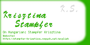 krisztina stampfer business card